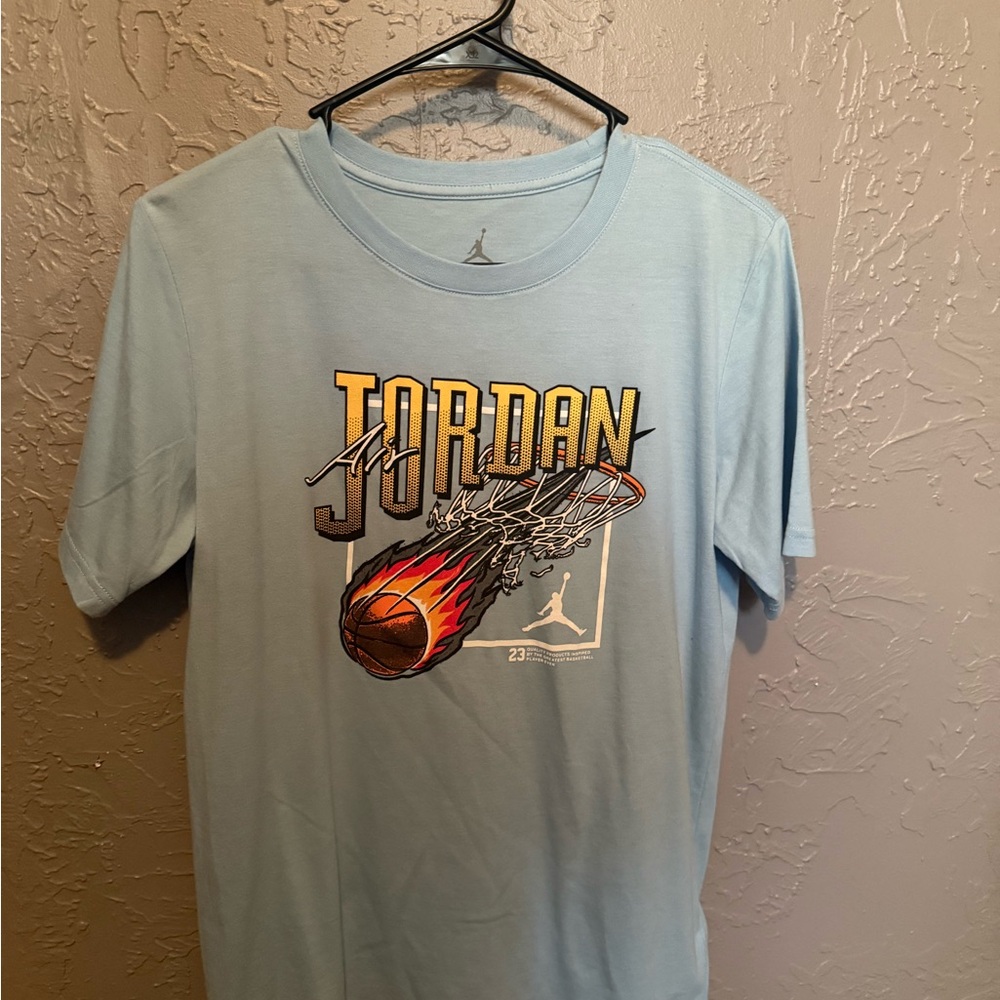 Jordan Men's Light Blue Graphic T-Shirt
